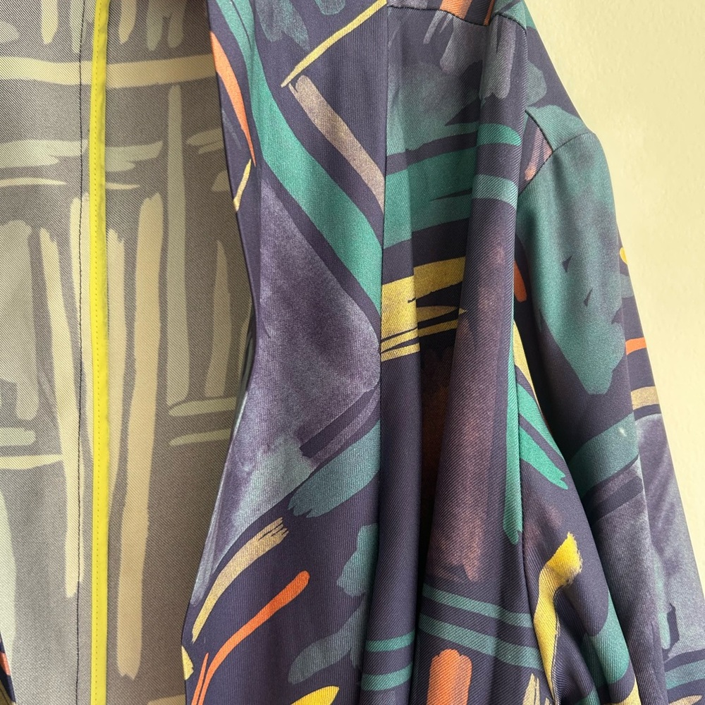 Multicolor Abstract Patterned Women's Dress - Picture 7 of 10